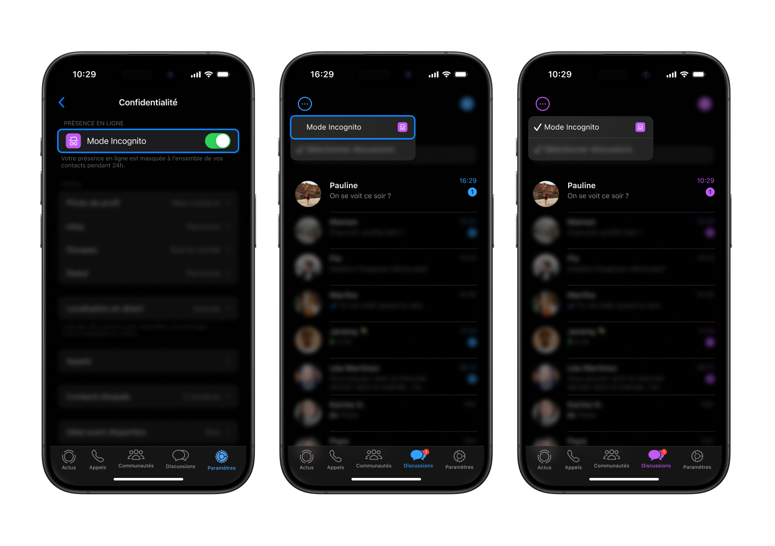 Mode « Incognito » ajouté à WhatsApp