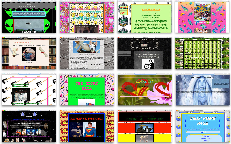 fig.18 ‑ Adam Hammond. Sans titre. Ugly 90s Webpages, 2016