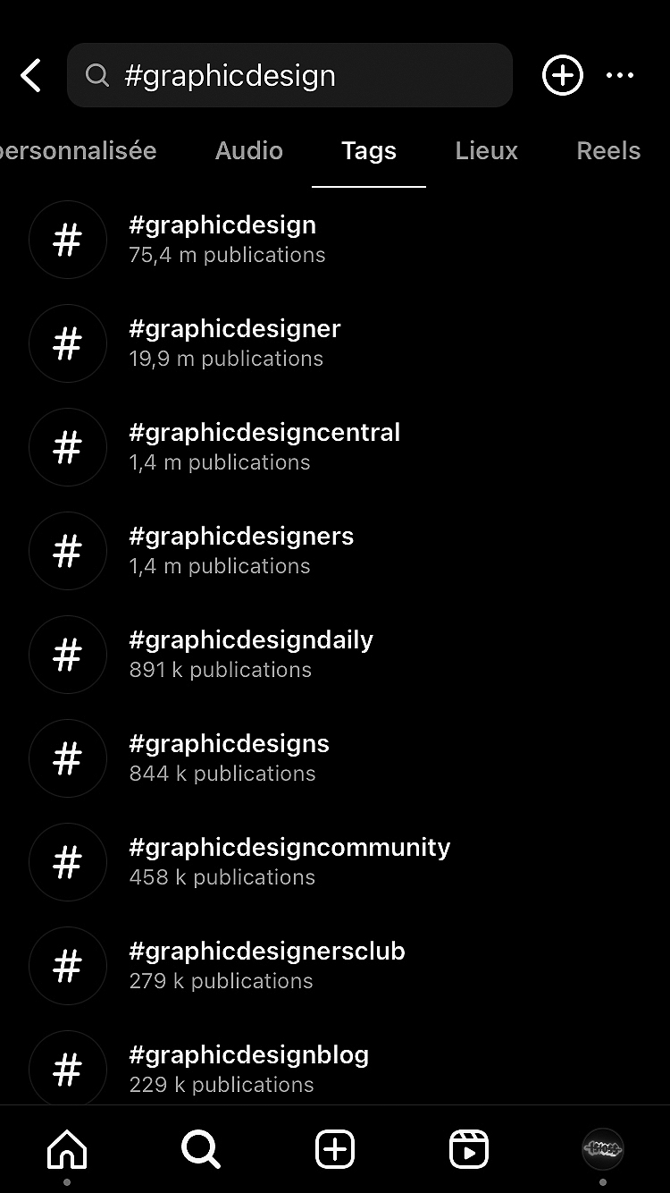 #hashtags relatifs au design graphique.