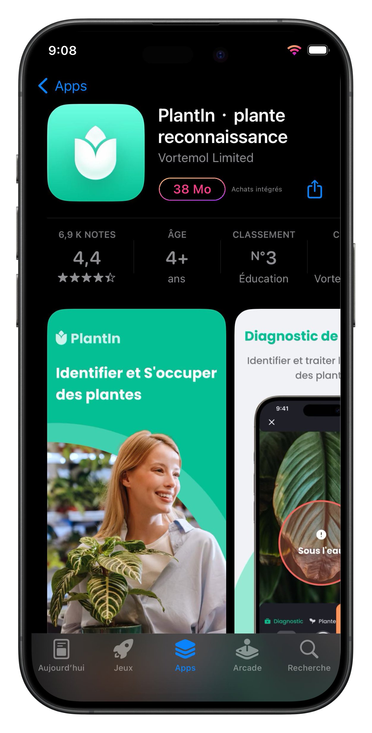 Figure 8 - Ajout du poids d’une app avant le téléchargement