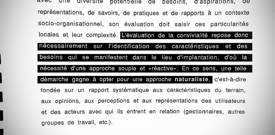 fig.4 ‑ Lapointe, La convivialité des interfaces : Proposition d’une méthodologie d’évaluation, 1990. Extrait p. 27.