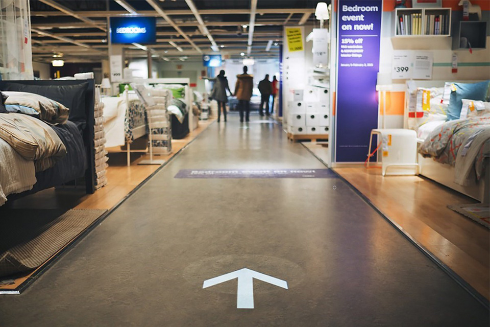 fig.7 ‑ IKEA, segment d’un parcours de visite des prospects dans un magasin IKEA. Titre inconnu, année inconnue.